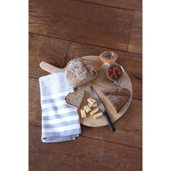 Zestaw 2 szarych ścierek w paski Walra, 50x50 cm-image-1