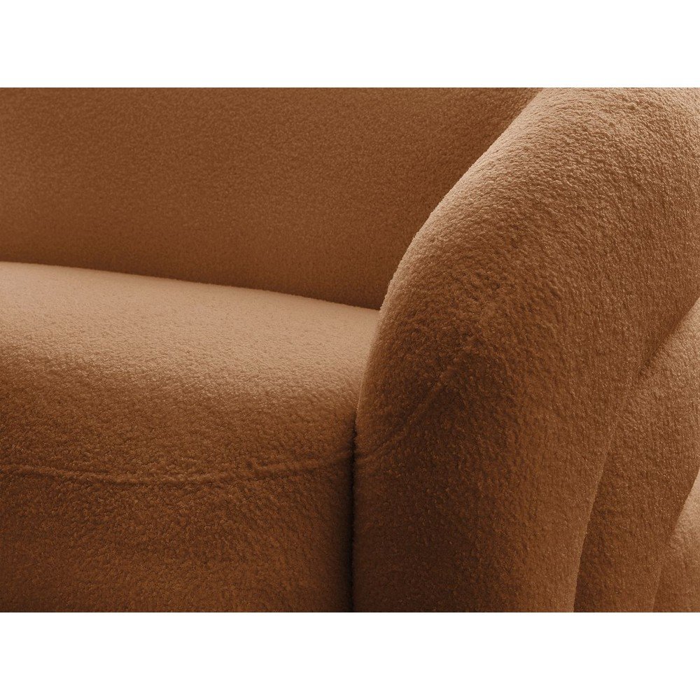 Pomarańczowa sofa z materiału bouclé 193 cm Elina – Bobochic Paris (zdjęcie 4)