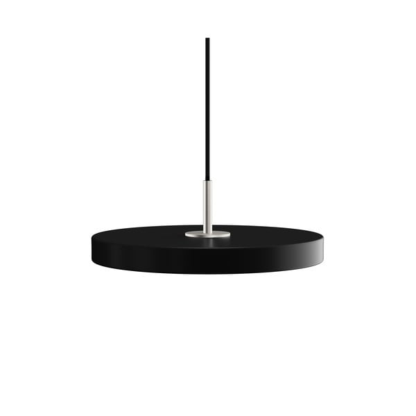 Czarna lampa wisząca LED ze ściemniaczem i metalowym kloszem ø 31 cm Asteria Plus Mini – UMAGE