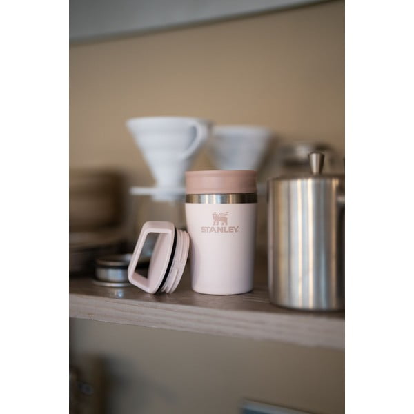 Jasnoróżowy kubek termiczny ze stali nierdzewnej 230 ml Café-To-Go Travel Mug Rose Quartz – Stanley-image-1