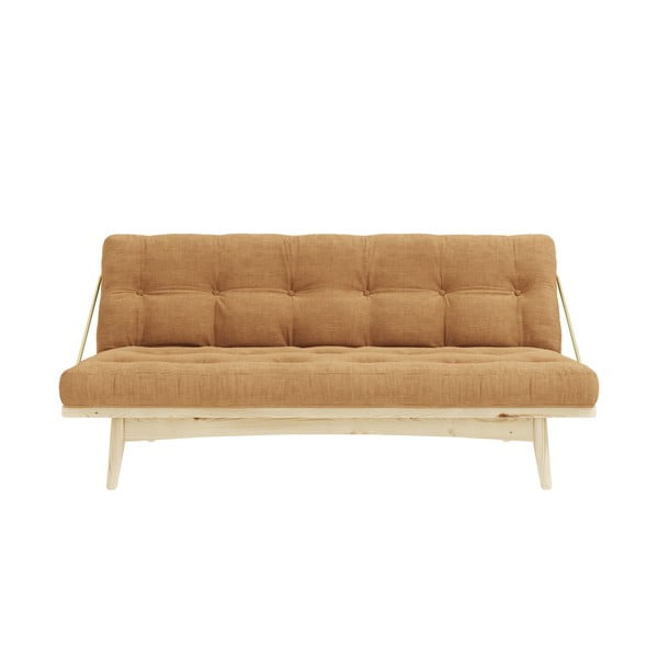 Musztardowa rozkładana sofa 190 cm Folk – Karup Design