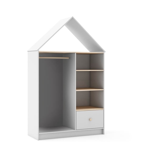 Biała otwarta szafa dziecięca 110x180 cm Estefania – Marckeric-image-2