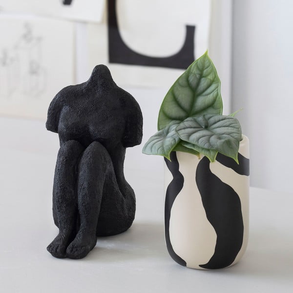 Czarno-biały ceramiczny kubek na szczoteczki do zębów Icon – Mette Ditmer Denmark-image-4