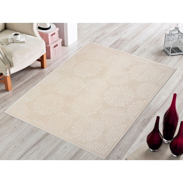 Kremowy wytrzymały dywan Penelope, 100x150 cm