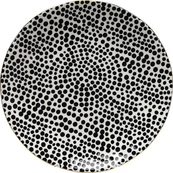 Czarno-biała taca Kare Design Capetown, ⌀ 21 cm