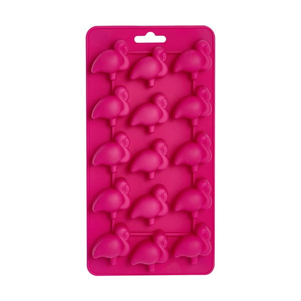 Růžová foremka do lodu w kształcie flamingów Mason Cash Flamingo