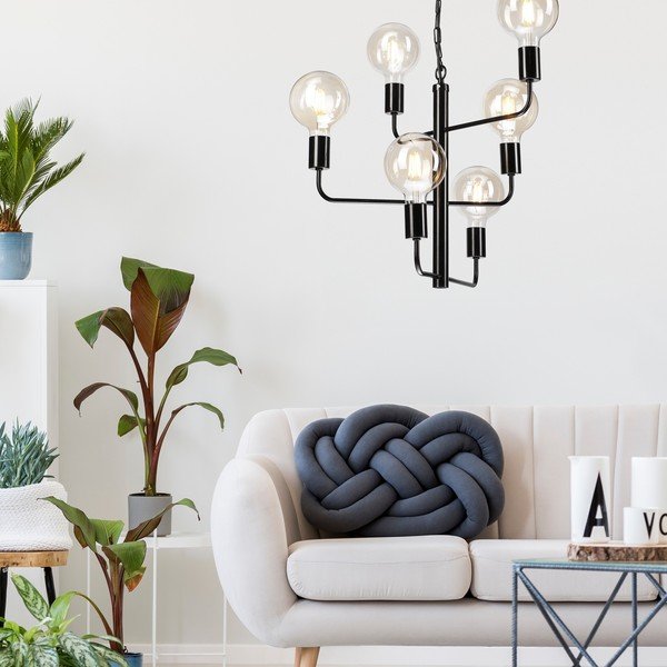 Czarna lampa wisząca − LAMKUR-image-1