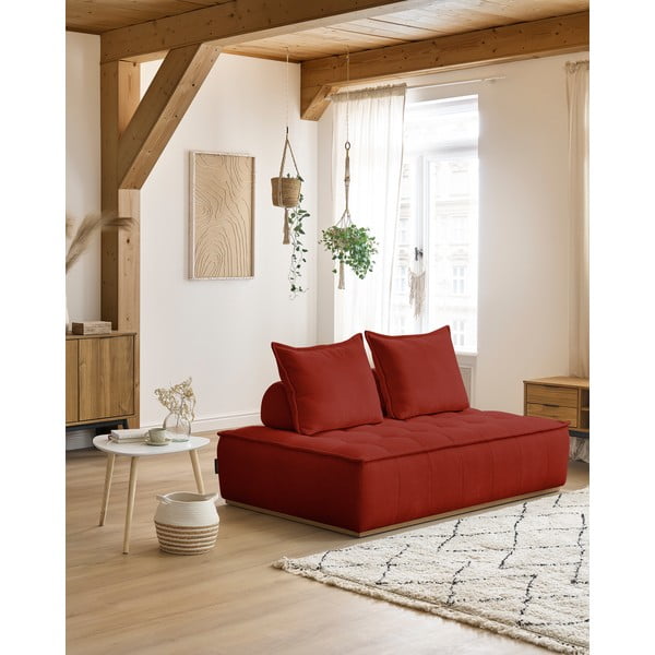 Ceglasta sofa z tkaniny szenilowej 175 cm Elisa – Bobochic Paris-image-1