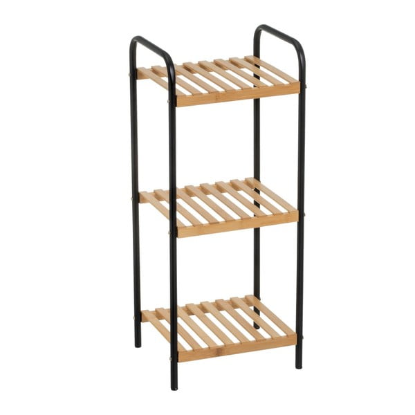 Czarno-naturalny bambusowy regał 30x75 cm – Casa Selección