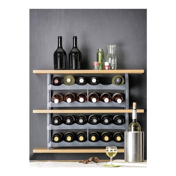 Szary plastikowy stojak na wino Vario – Rotho-image-2