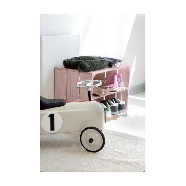 Różowa szafka drewniana na buty Really Nice Things Shoe-image-1