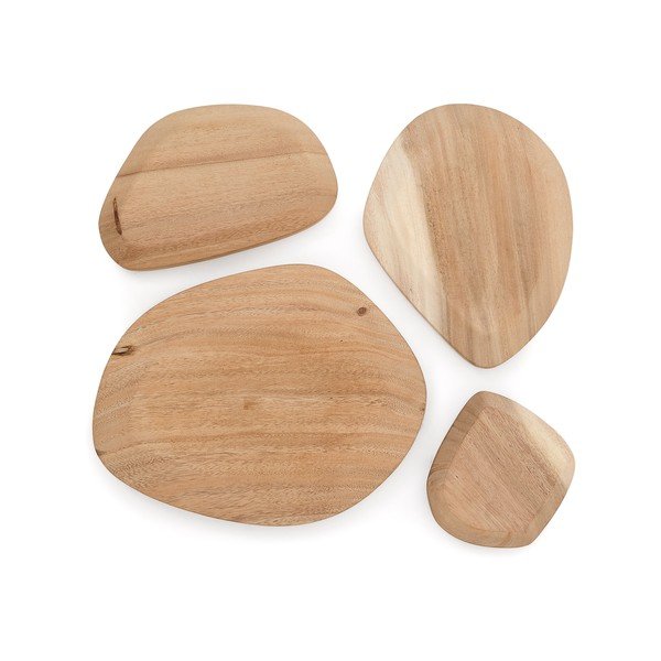 Drewniane dekoracje ścienne zestaw 4 szt. Selem – Kave Home-image-4