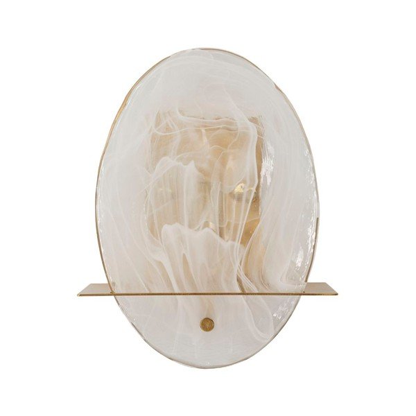 Szklany kinkiet w kolorze złota Portlan – Mauro Ferretti