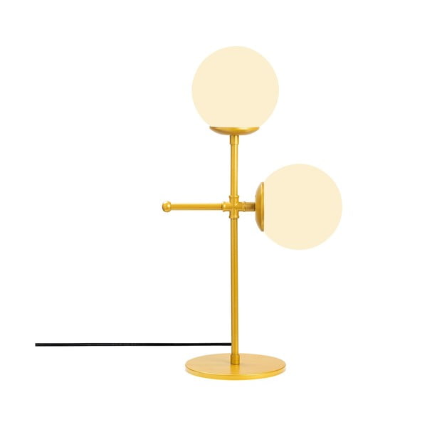 Biała lampa stołowa z elementami w kolorze złota Opviq lights Mudoni-image-2