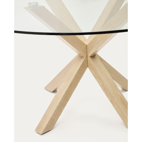 Okrągły stół ze szklanym blatem ø 150 cm Argo – Kave Home-image-1