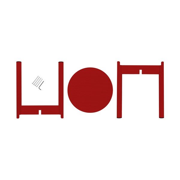 Czerwony stołek z litego drewna bukowego Hopp – noo.ma-image-4