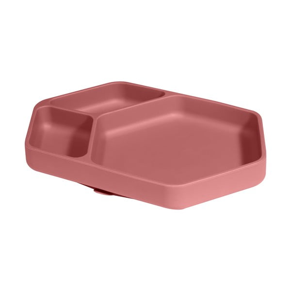 Czerwony silikonowy talerz dla dzieci 16x25 cm – Kindsgut-image-2