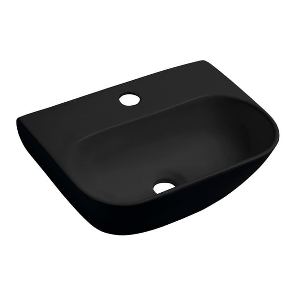 Czarna ceramiczna umywalka 42x29 cm Nerissa – Sapho