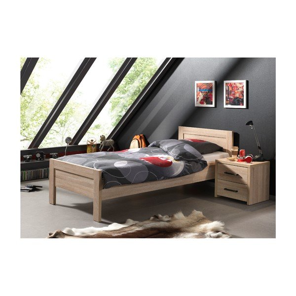 Brązowa szafka nocna Vipack Aline, szer. 50 cm-image-1