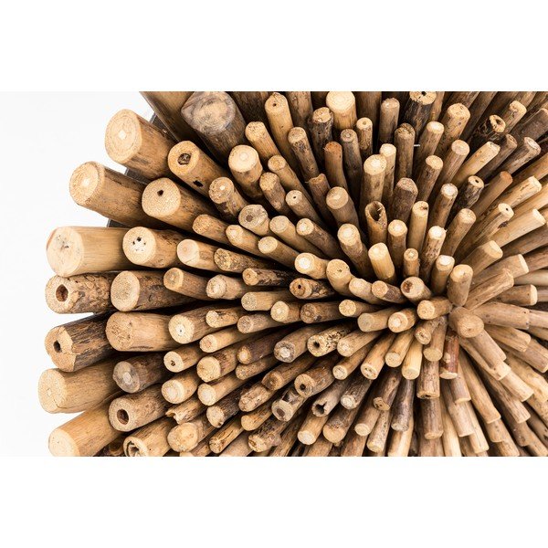 Dekoracja ścienna z drewna tekowego WOOX LIVING Bee, ⌀ 70 cm-image-1