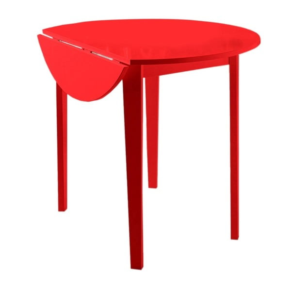 Czerwony stół 13Casa Kaos, Ø 91,5 cm