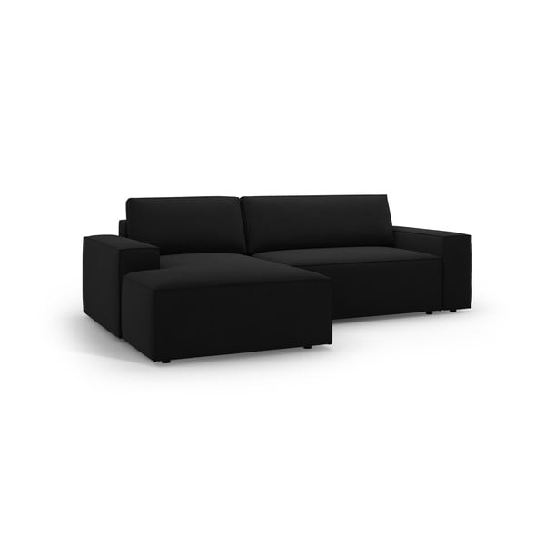 Czarny rozkładany narożnik (lewostronny) Jodie – Micadoni Home-image-2
