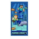 Niebieski ręcznik dziecięcy z mikrowłókna 70x140 cm Minecraft "Underwater Fun" – Jerry Fabrics