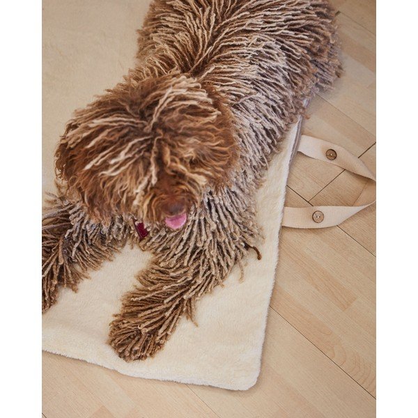 Brązowy koc dla zwierząt 60x80 cm Toby – Kave Home-image-1