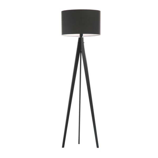 Czarna lampa stojąca 4room Artist, czarna lakierowana brzoza, 150 cm