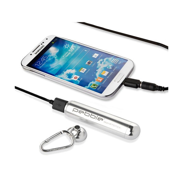 Srebrny powerbank Pebble Smartstick VPP-004
