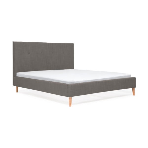Szare łóżko Vivonita Kent Linen, 200x140 cm-image-2