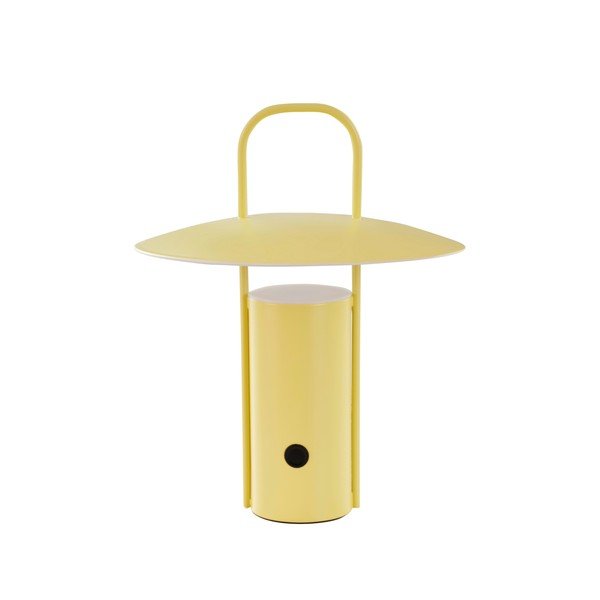 Żółta metalowa lampa stołowa LED ze ściemniaczem (wysokość 24 cm) Venna – Jotex