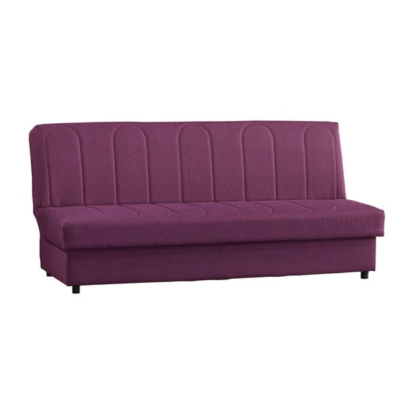 Fioletowa trzyosobowa sofa rozkładana ze schowkiem Esidra Pause