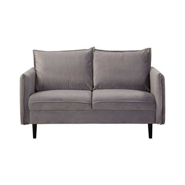 Szara aksamitna sofa 138 cm Juli – Ropez