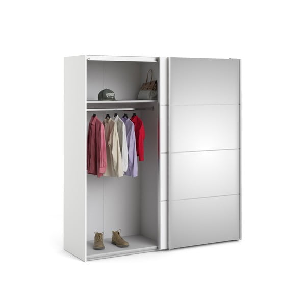 Biała szafa z lustrem Tvilum Verona, 182 x 202 cm-image-2