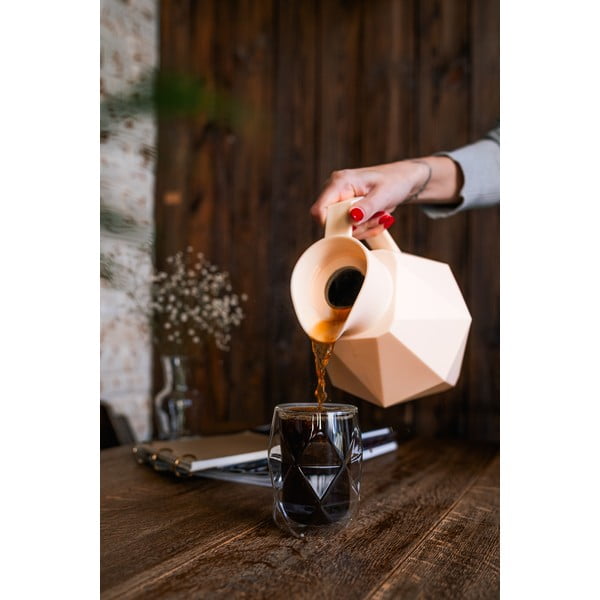 Kremowy termos Vialli Design Geo, 1 l-image-4