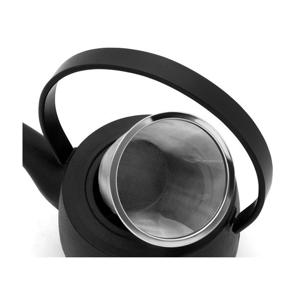 Czarny żeliwny dzbanek do herbaty z sitkiem 1,2 l Kobe – Bredemeijer-image-3