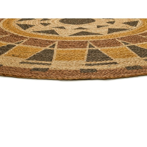 Pomarańczowy okrągły dywan z juty tkany ręcznie ø 90 cm Tonga – Universal-image-2