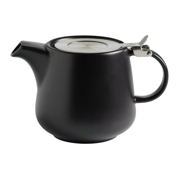 Czarny dzbanek porcelanowy do herbaty z sitkiem Maxwell & Williams Tint, 600 ml