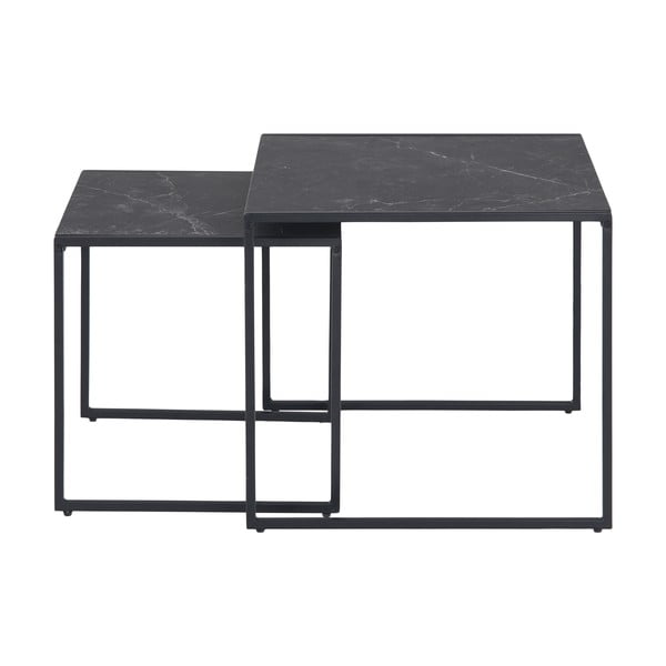Czarne stoliki zestaw 2 szt. 50x50 cm Infinity – Actona