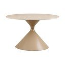 Beżowy okrągły stolik z ceramicznym blatem ø 70 cm Annecy – House Nordic