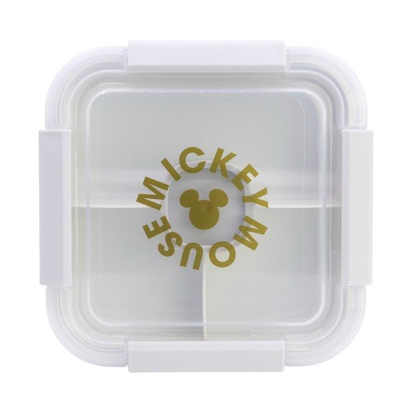 Biały plastikowy pojemnik śniadaniowy dla dzieci Mickey Mouse – STOR