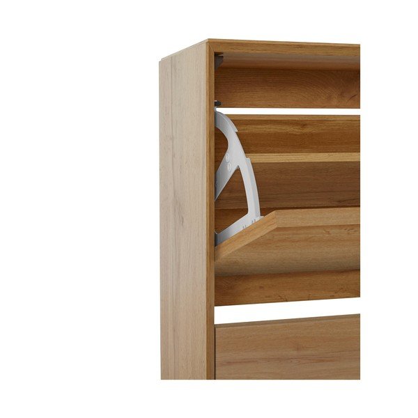 Uchylna szafka na buty w dekorze dębu w naturalnym kolorze Ezra – Støraa-image-4