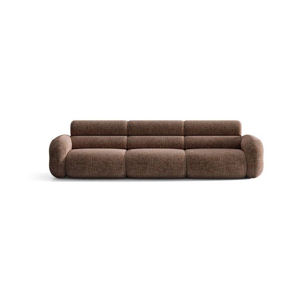 Brązowa sofa z tkaniny szenilowej 305 cm Neo – Micadoni -image-1