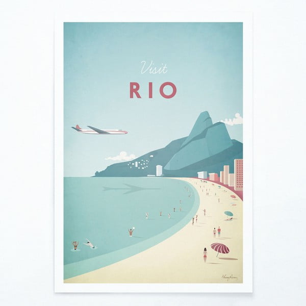 Plakat Travelposter Rio, 50 x 70 cm