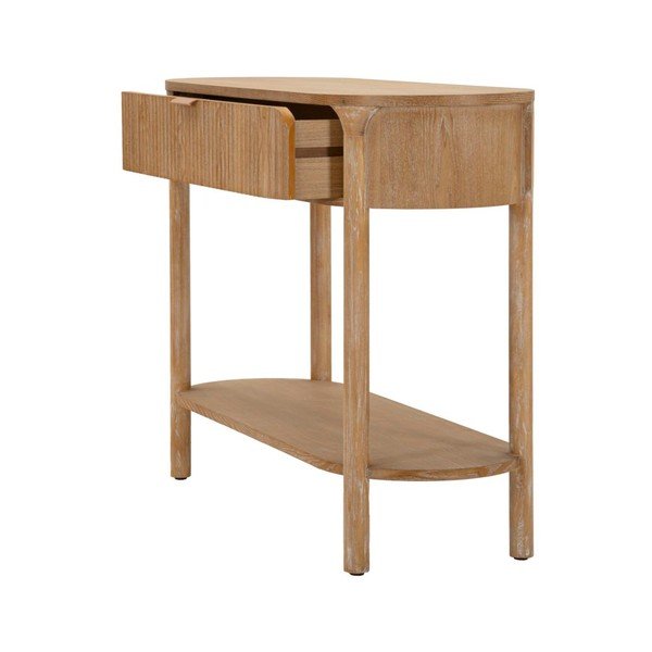 Konsola z litego drewna jodłowego w naturalnym kolorze 40x110 cm Gothenburg – Mauro Ferretti-image-4