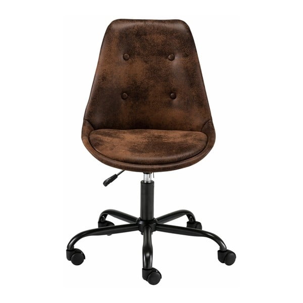 Brązowy fotel biurowy na kółkach Støraa Dennis-image-3