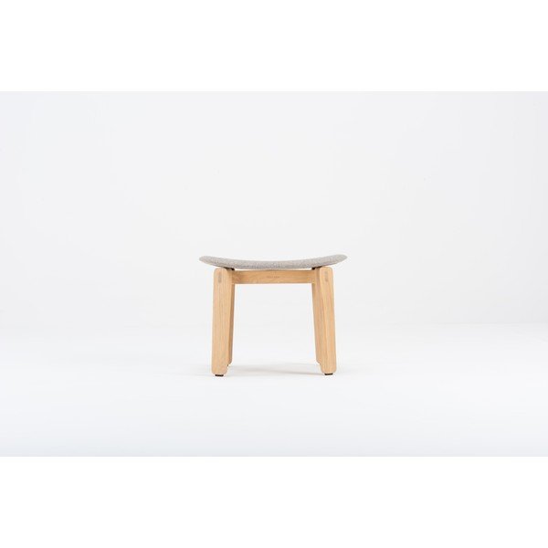 Szary podnóżek z drewna dębowego Gazzda Nora-image-3