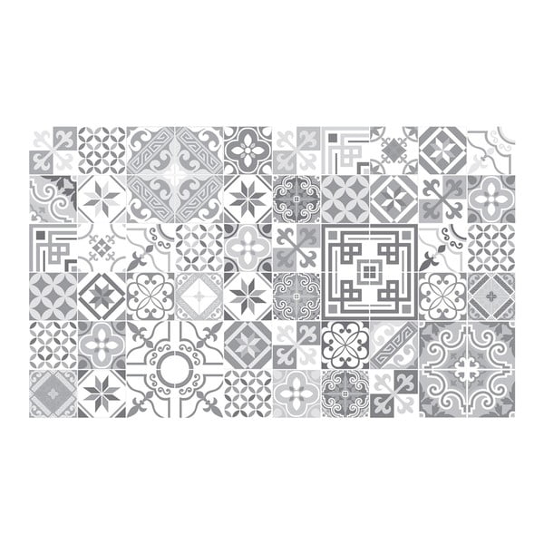 Zestaw 60 naklejek ściennych Ambiance Vintage Design Shade of Gray, 10x10 cm-image-2