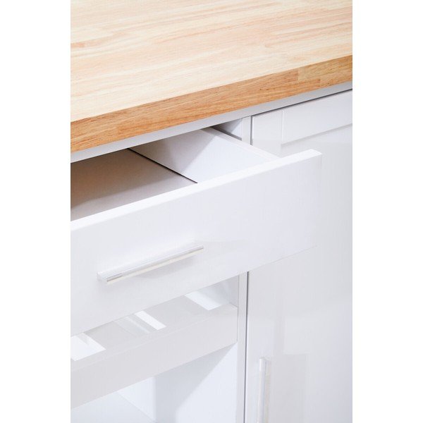 Barek na kółkach z litego drewna kauczukowego 48x105 cm Frankfurt – Premier Housewares-image-2